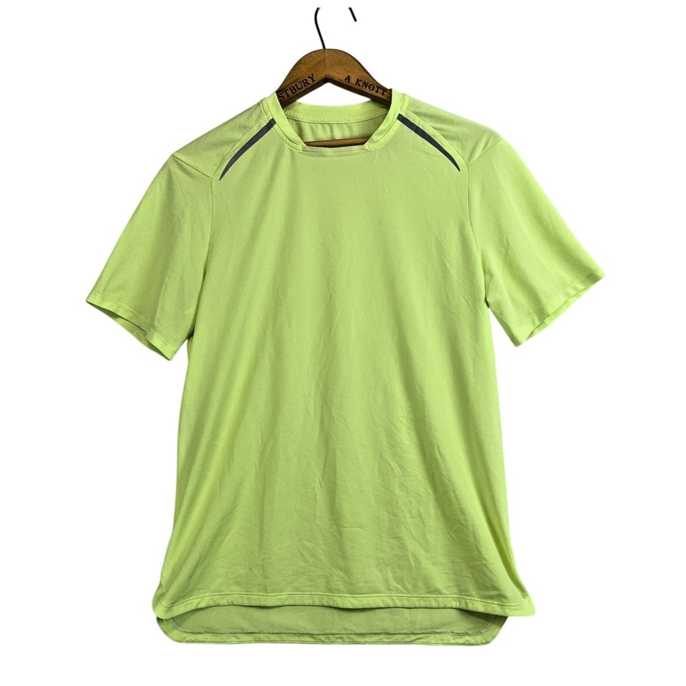 LULULEMON‎ Mens S Tee Fast Free Short Sleeve Reflective Faded Zap Neon Crew